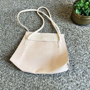 Vtg Tosca Blu Baby Pink Snake Leather Hand Bag Purse Satchel Shoulder Italy